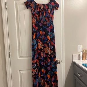 Davi & Dani High-Low Romper in Black